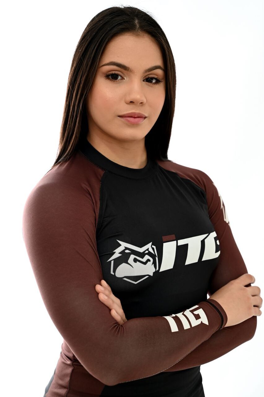 Rash Guards Feminina, ITG Manga Longa Marrom