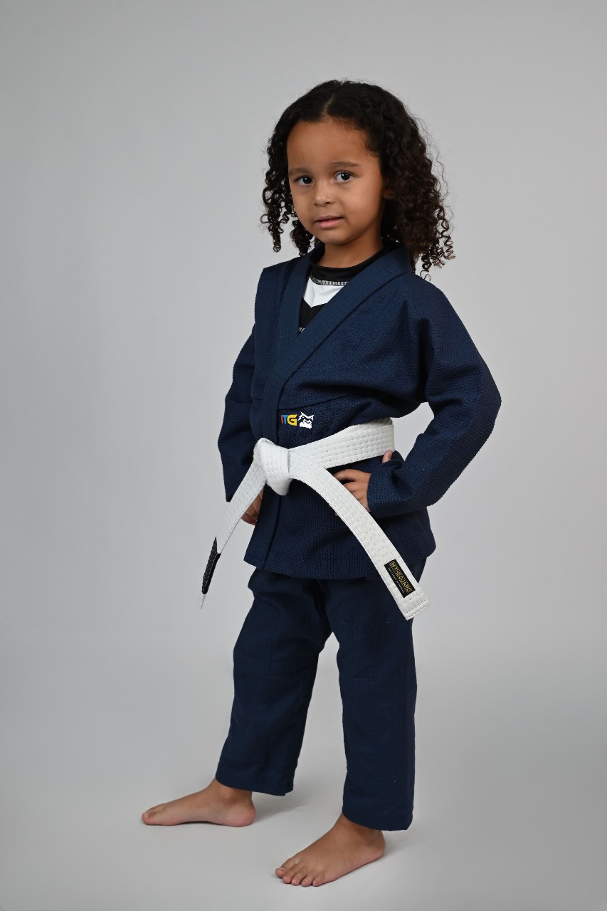 Kimono Feminino MIRIM, 4 e 5 anos. Marinho