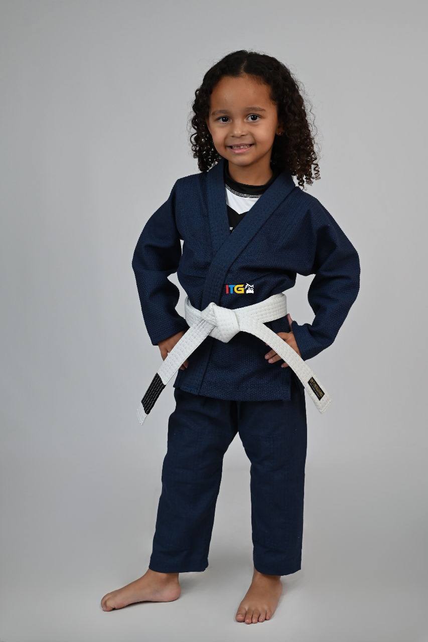 Kimono Feminino MIRIM, 4 e 5 anos. Marinho