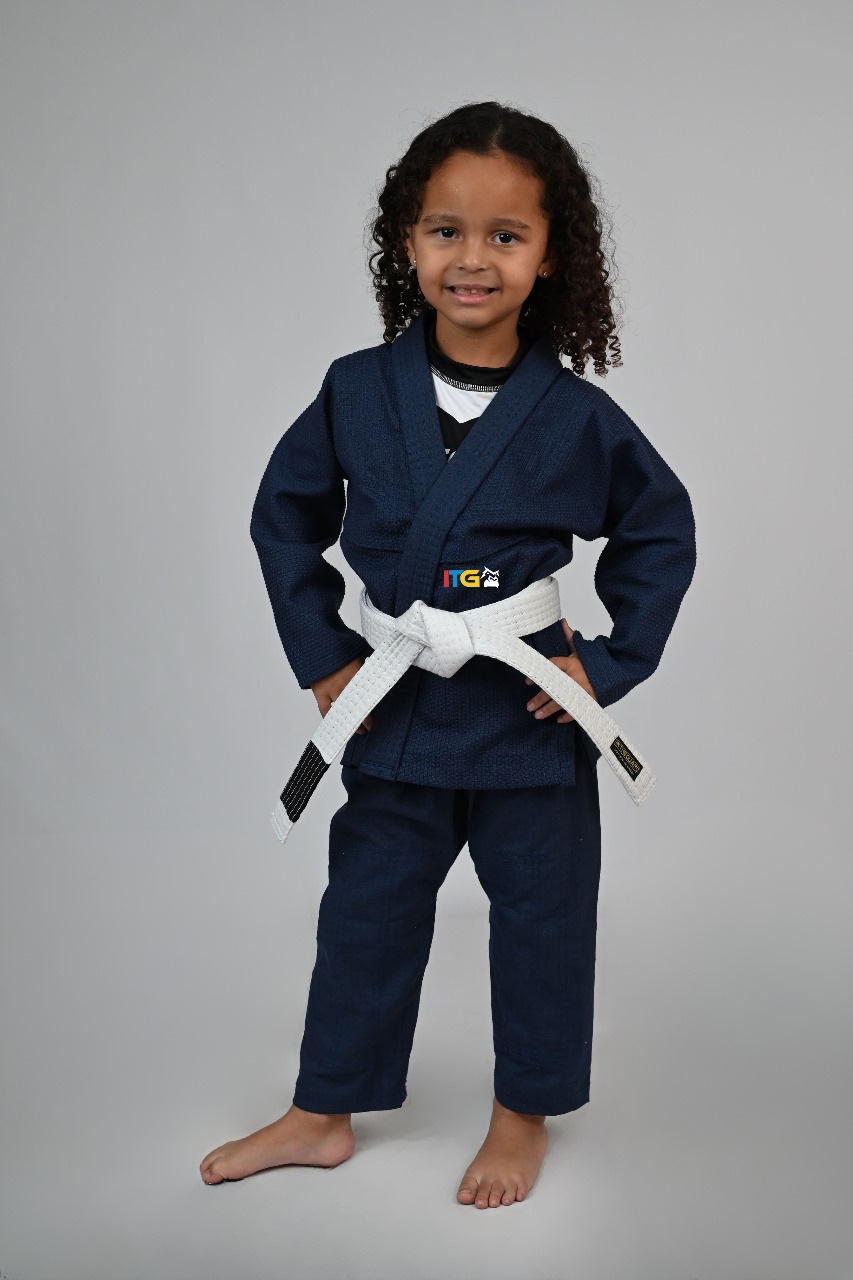 Kimono Feminino MIRIM, 4 e 5 anos. Marinho