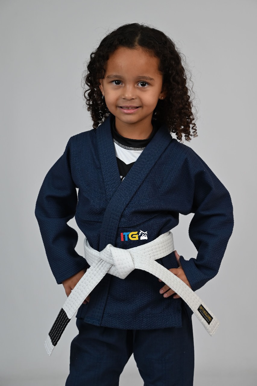 Kimono Feminino MIRIM, 4 e 5 anos. Marinho